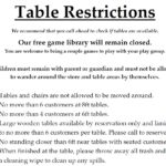 table restrictions